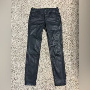Universal Thread Faux Leather Black Skinny Jeans Size 4/27.